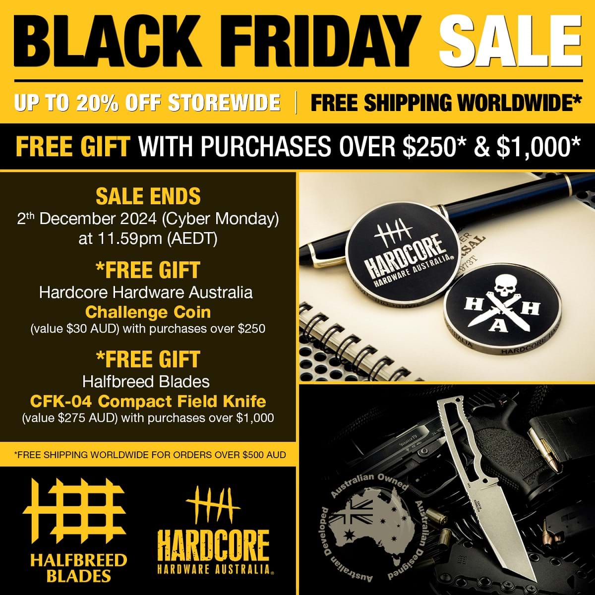 Black Friday Sale 2024 - Halfbreed Blades
