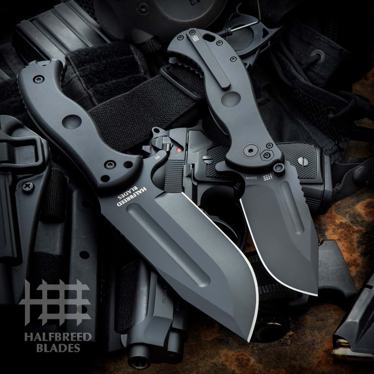 LBF01 Large Bush Folder Knife Melbourne Halfbreed Blades