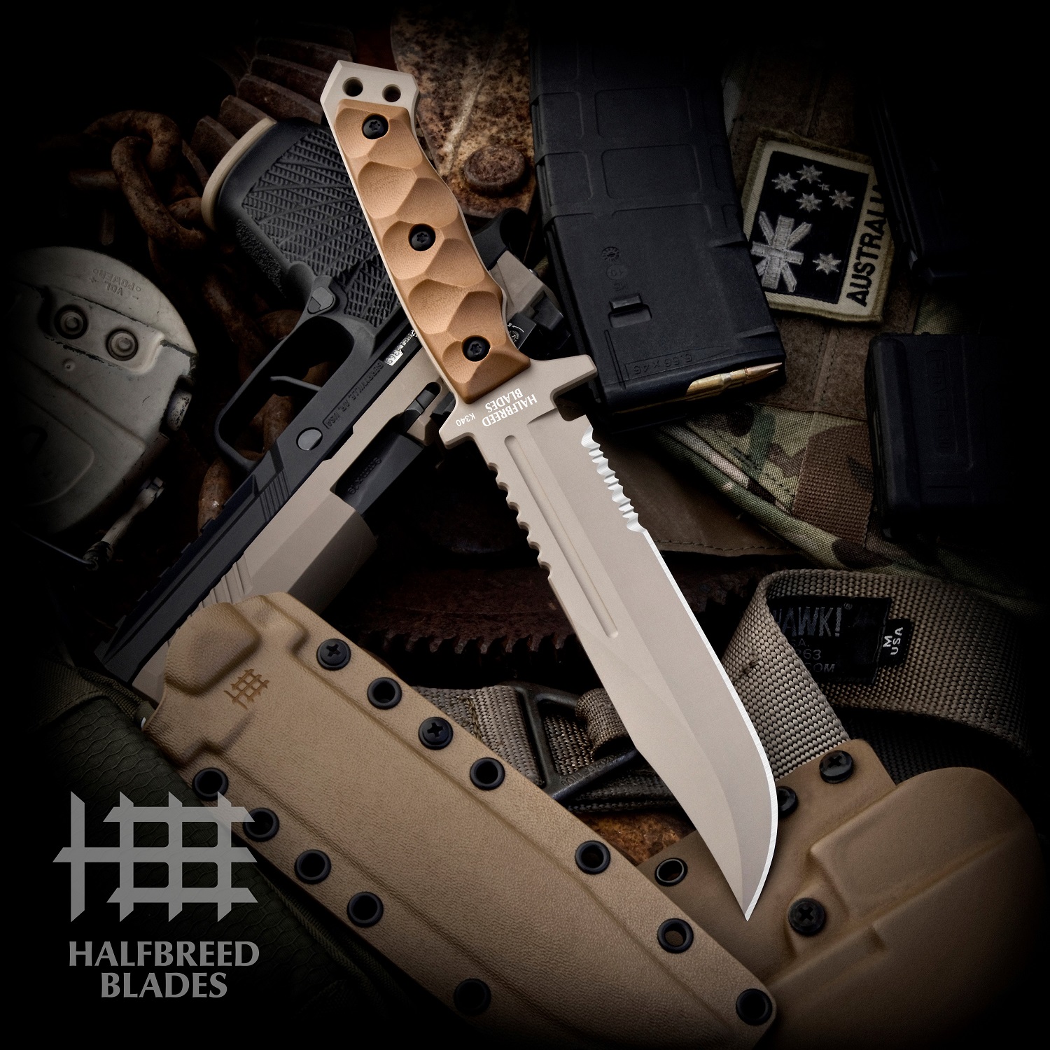 LIK 01PS Gen 2 Large Infantry Knife Halfbreed Blades USMC LIK 01PS Gen 2 Large Infantry Knife Halfbreed Blades USMC