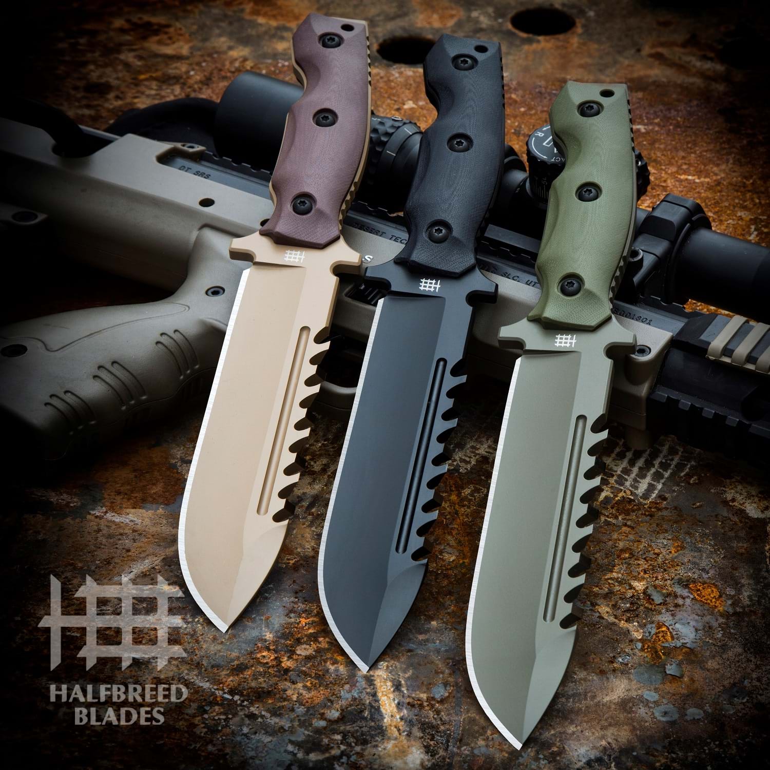 LSK-01 Large Survival Knife Halfbreed Blades
