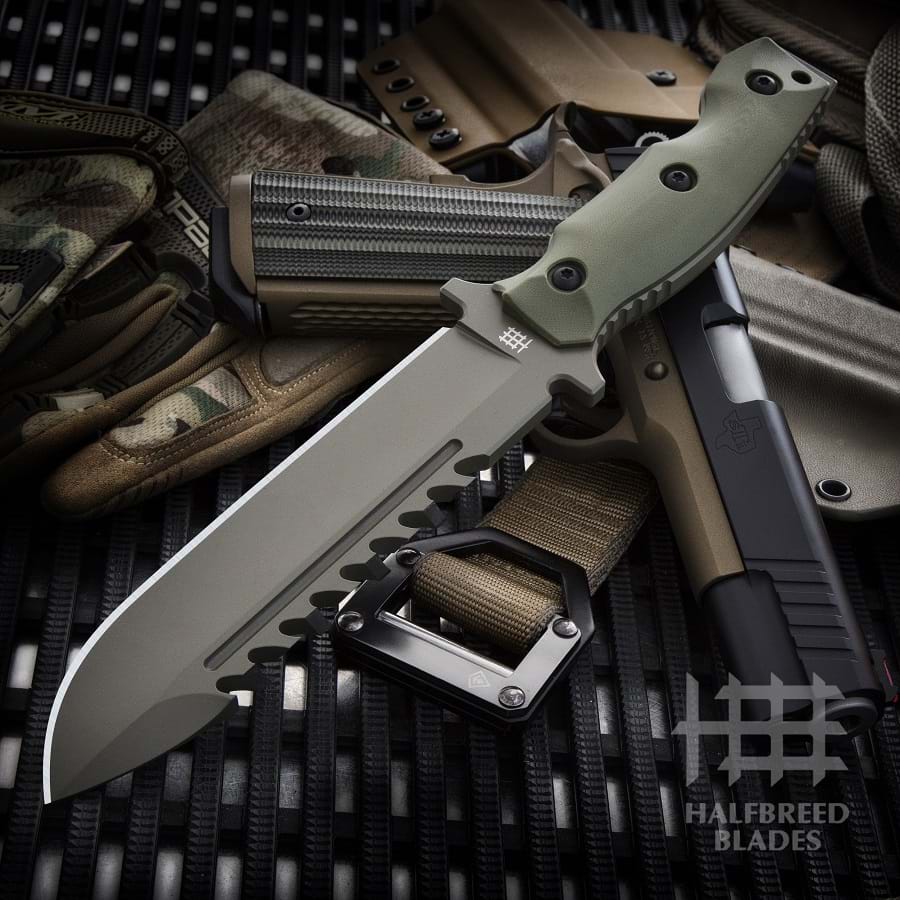 LSK01 Large Survival Knife Melbourne Halfbreed Blades